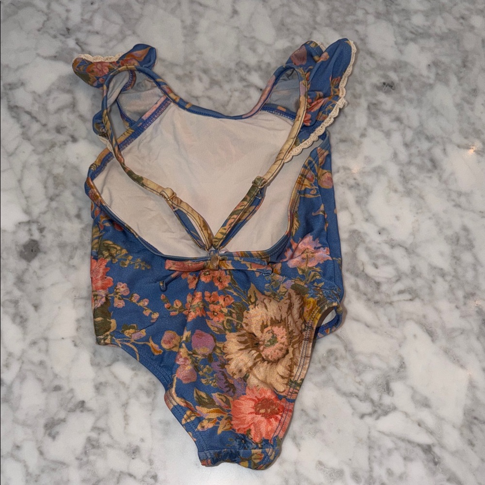 Zimmermann Blue Floral Kids Swim 2Y - Picture 8 of 10
